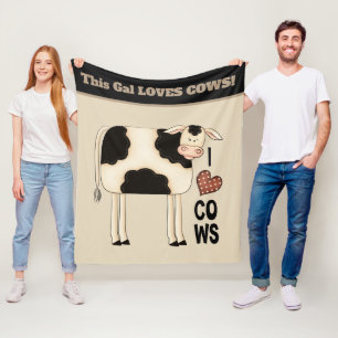 Manta Polar Amantes divertidos de las vacas del país añaden ma