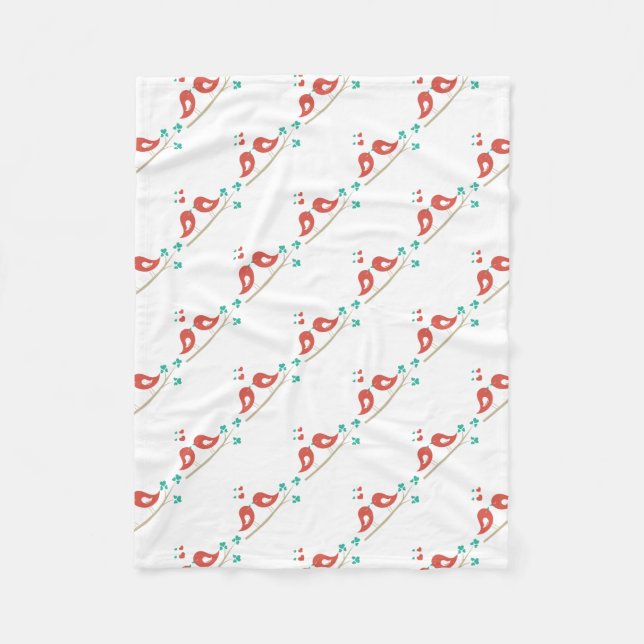 Manta Polar Amar a los pájaros Arte Popular (Anverso)