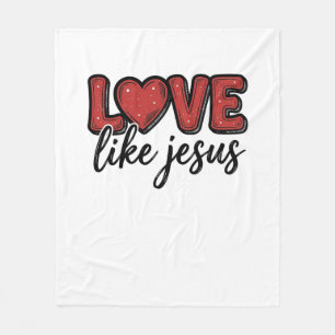 Manta Polar Amar como Jesús Diseño de camiseta cristiana vinta