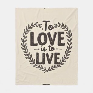 Manta Polar Amar fuerte, vivir plenamente - Amar es vivir