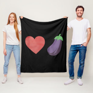 Manta Polar Amar la berenjena divertido gay orgullo LGBTQ