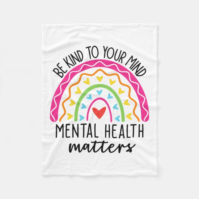 Manta Polar Amar Su Mente Leopardo Arcoiris Salud Mental Pr (Anverso)