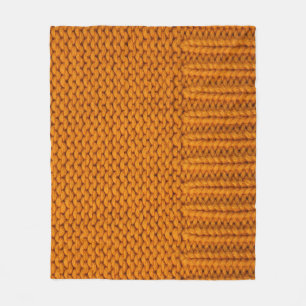 Manta Polar Amarillo brillante: textura de punto hecha a mano.