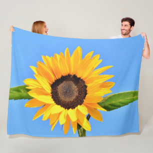 Manta Polar Amarillo Fleece Blanche cielo azul