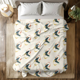 Manta Polar Amarillo Naranja de carbón atómico de mediados de