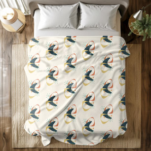 Manta Polar Amarillo Naranja de carbón atómico de mediados de