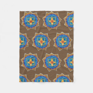 Manta Polar Amarillo verde Mandala Fleece Blanket