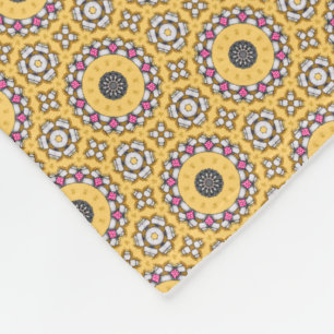Manta Polar Amarillo y rosa