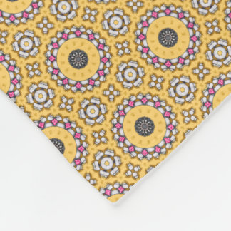 Manta Polar Amarillo y rosa