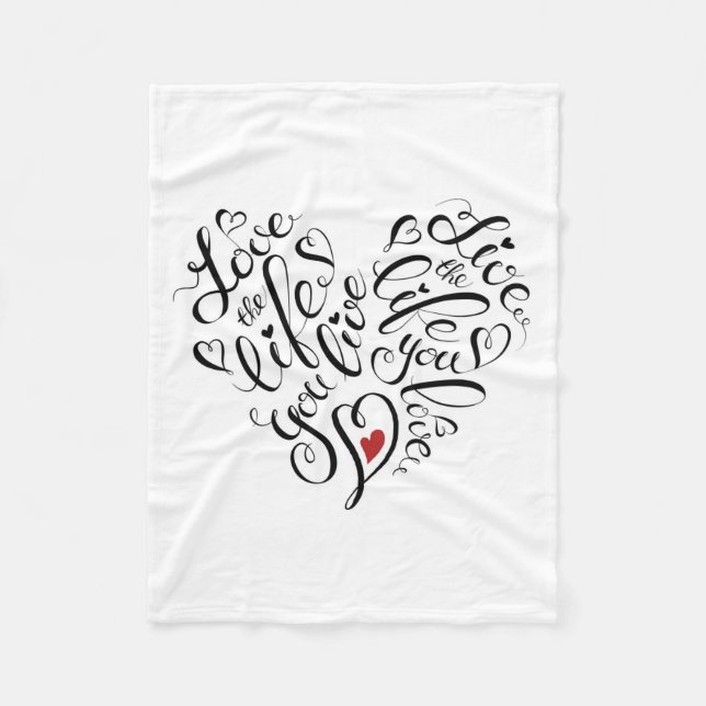 Manta Polar Ame la vida que usted vive (Anverso)