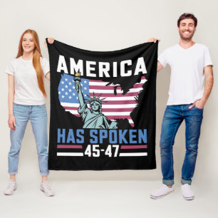 Manta Polar América Ha Hablado 45 47 Trump Presidente Vintage
