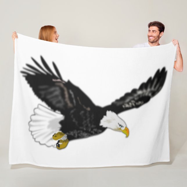 Manta Polar American Eagle Fleece Blanket (In situ)