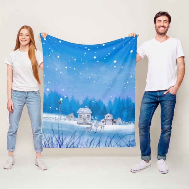 Manta Polar American Farm Signature Fleece Blanket (In situ)