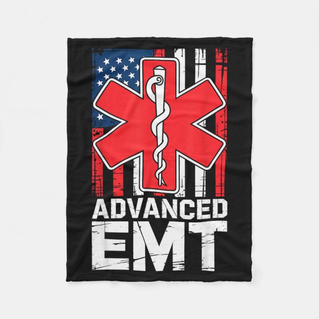 Manta Polar American Flag Advanced Emt Aemt Medical Technician (Anverso)