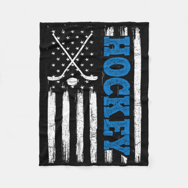 Manta Polar American Flag Hockey Usa Patriotic Shirt Hockey Lo (Anverso)