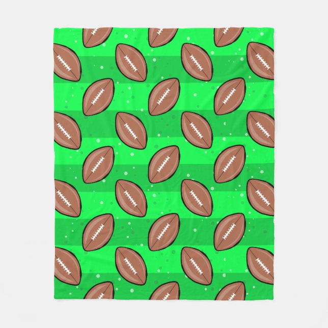 Manta Polar American Football Balls - Pattern on Green (Anverso)