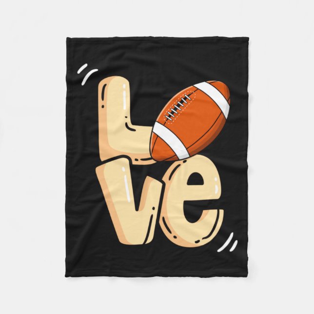 Manta Polar American Football Love Valentines Rugby Srts Pl _1 (Anverso)