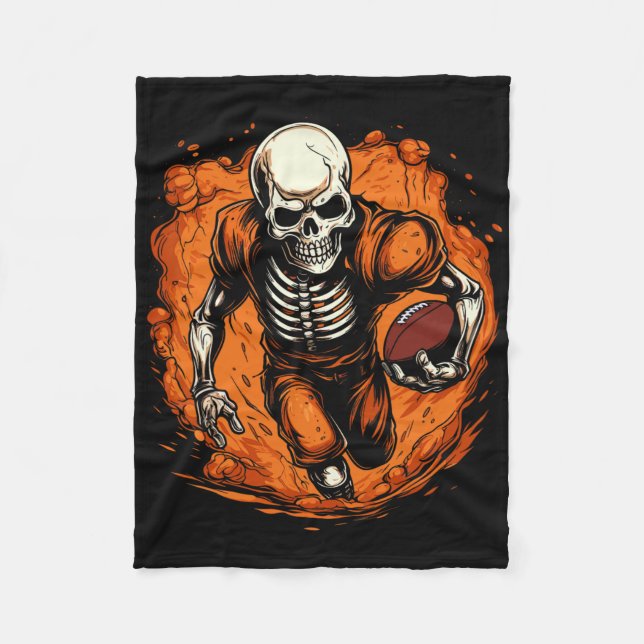 Manta Polar American Footll Skeleton Footll Player Halloween S (Anverso)