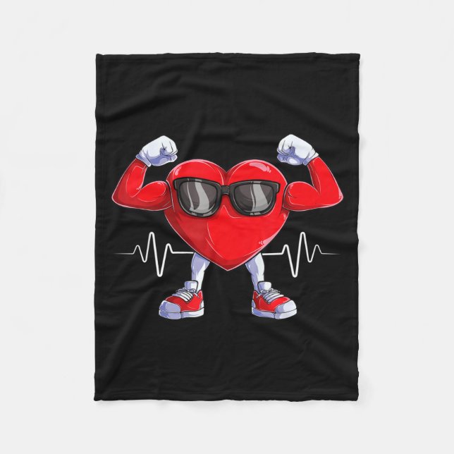 Manta Polar American Heart Disease Awareness Heart Month Heart (Anverso)