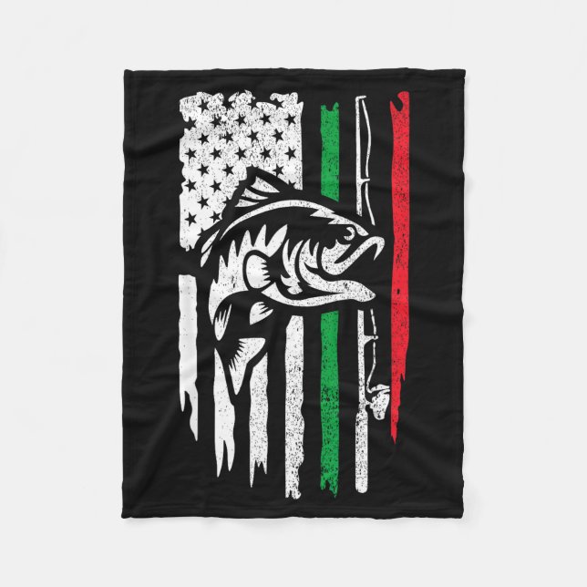 Manta Polar American Italian B Fishing Flag For Fisherman Ital (Anverso)