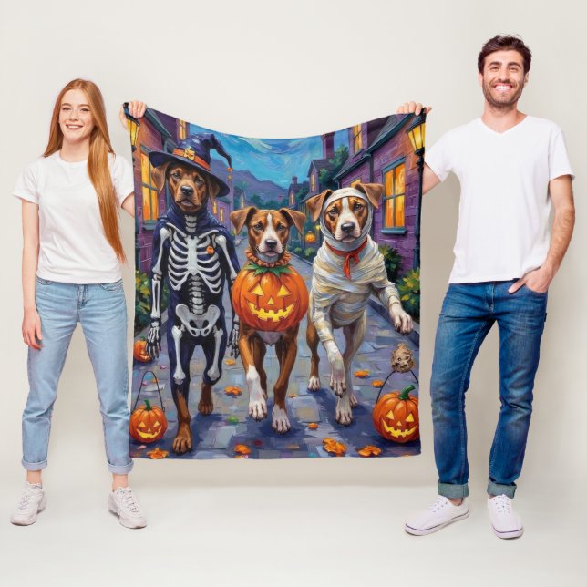 Manta Polar American Staffordshire Terrier Dogs Halloween (In situ)