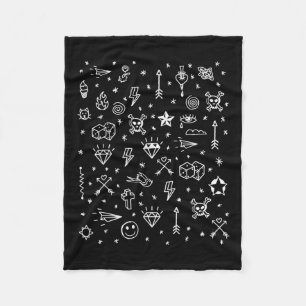 Manta Polar American Tattoo Flash, diseños tradicionales de ta