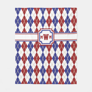 Manta Polar Americana Argyle Fleece Blanket