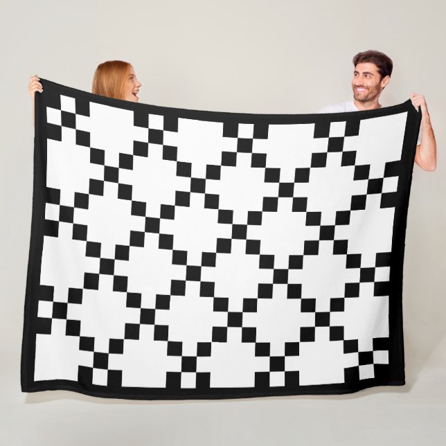 Manta Polar Americana Buffalo Check Quilt Fiesta Fleece Blanke (In situ)