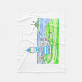 Manta Polar Americana Lighthouse Baby Fleece Blanket