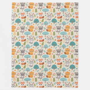 Manta Polar Amigos Animales Adorables Patrón Continuo – Niño J