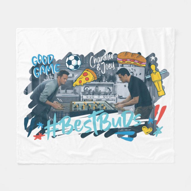 Manta Polar AMIGOS™ | Chandler & Joey - Mejores Buds (Frente (Horizontal))