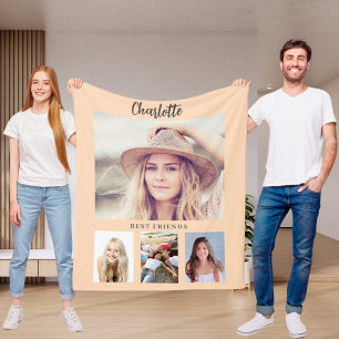 Manta Polar Amigos chicas del collage de fotos de cada foto