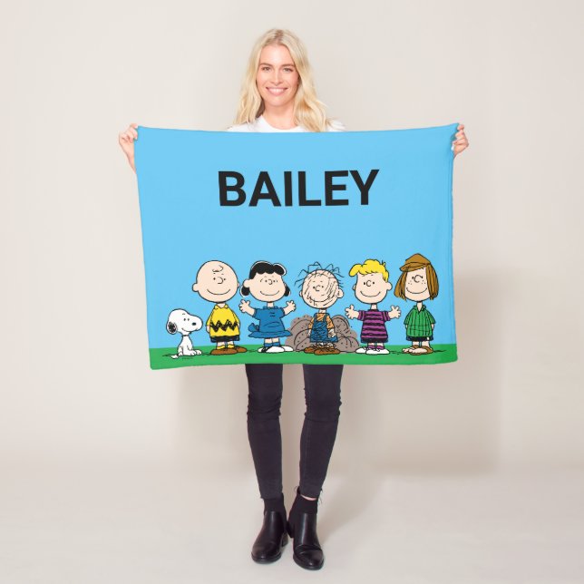 Manta Polar Amigos De Maní En Una Fila (In situ)