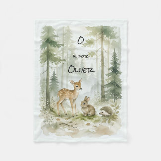Manta Polar Amigos del bosque personalizables