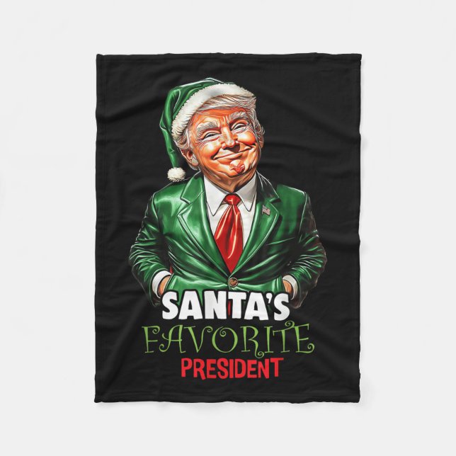 Manta Polar Amigos del presidente favorito Funny Trump Navidad (Anverso)
