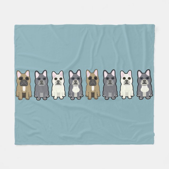 Manta Polar Amigos Frenchie (Frente (Horizontal))