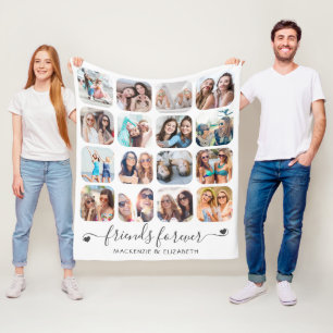 Manta Polar Amigos Por Siempre Escrito A Mano Corazones 16 Fot