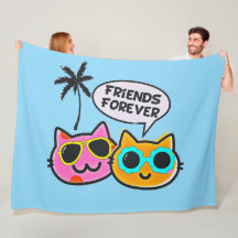 ¡Amigos Por Siempre Una Cama De Fleece Cat!