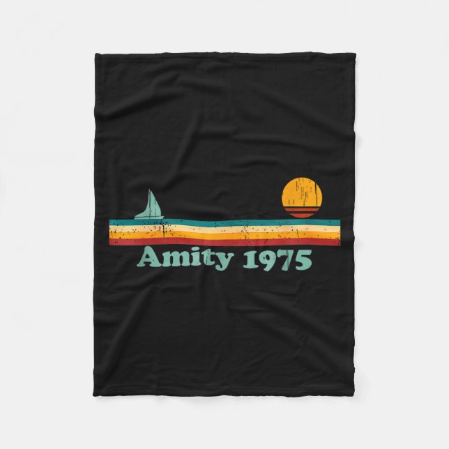 Manta Polar Amity 1975 Retro Sailboat And Sunset Design Idea  (Anverso)