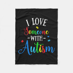 Manta Polar Amo A Alguien Con Autismo Concienciación Hombres M