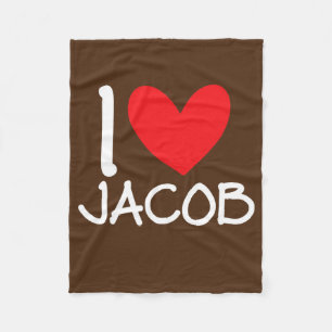 Manta Polar Amo a Jacob Nombre Hombres Personalizados Guy BFF