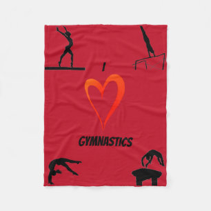 Manta Polar Amo a los Chicas de gimnasia Fleece Blanket