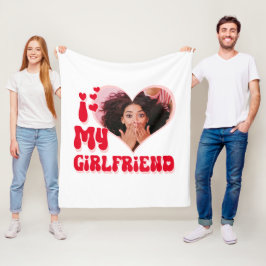 Manta Polar Amo a mi novia Personalizado Funny