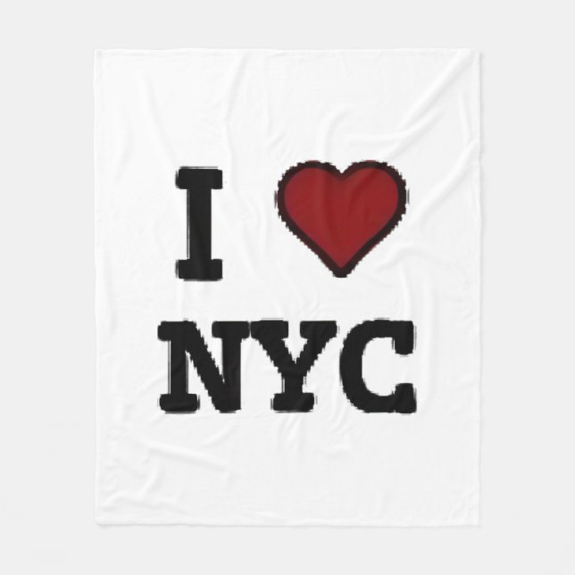 Manta Polar Amo a NYC corazón (Anverso)