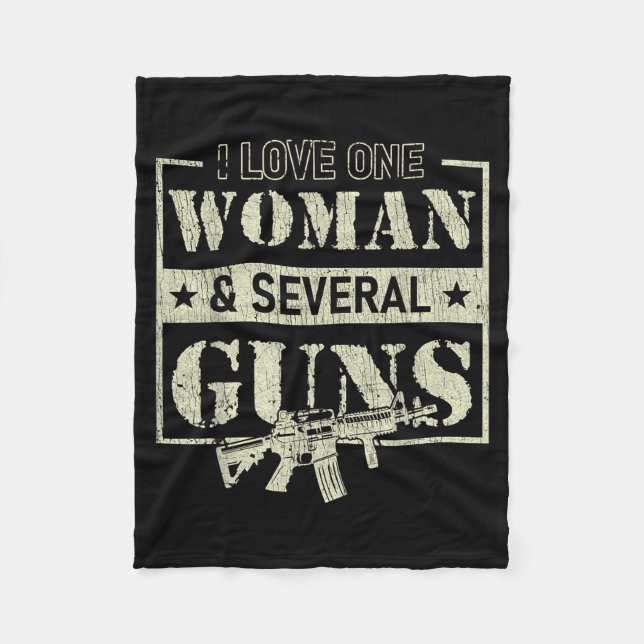 Manta Polar Amo a una mujer varias armas (Anverso)
