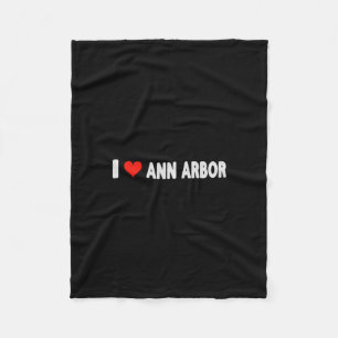 Manta Polar Amo Ann Arbor Michigan Corazón Viaje Viaje Vacacio