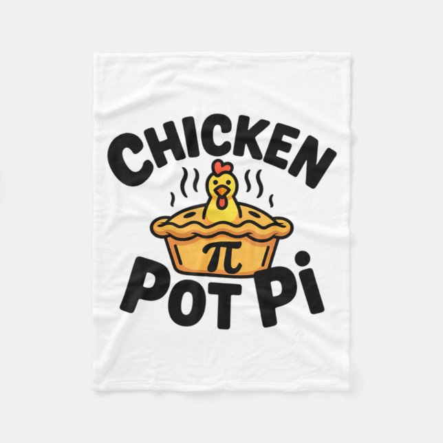 Manta Polar Amo Chicken Pot Pi Pun de Comida Matemática (Anverso)