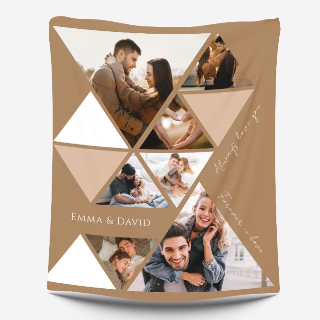 Manta Polar Amo Collage de fotos moderno elegante Fleece Blank (Subido por el creador)