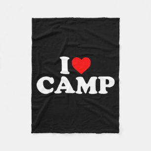 Manta Polar Amo el campamento - Corazón