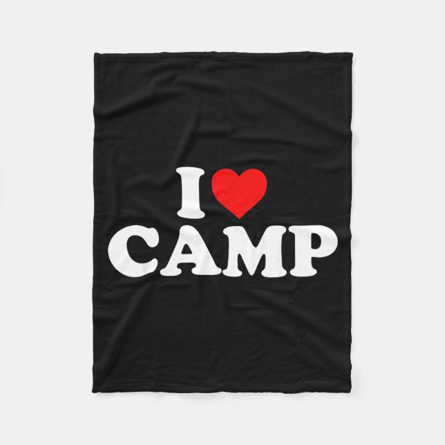 Manta Polar Amo el campamento - Corazón (Anverso)
